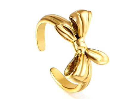 Bow Open Gold Ring