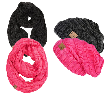 Slouchy Beanie & Infinity Scarf - Adult