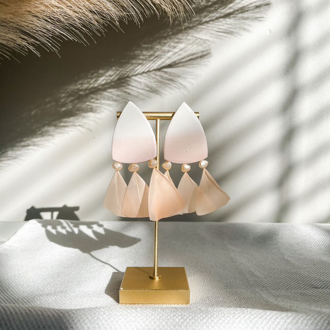 Venus Earrings in Blush-gallery-45249427898520