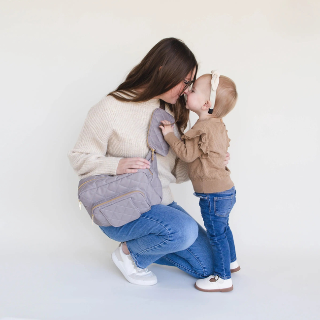 The Jetsetter Mini Diaper Bag - Grey-gallery-44990190190741