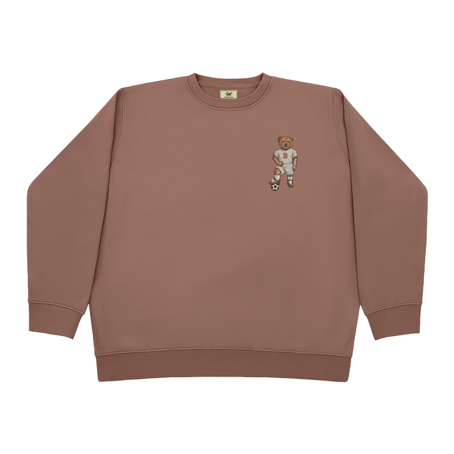 Brown Soccer Embroidered Crewneck-gallery-60371831357757