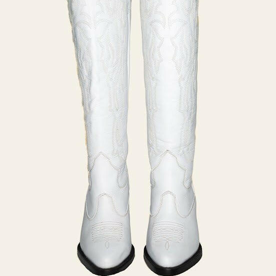 Aspen White Wide Calf Boots-gallery-38281967337696