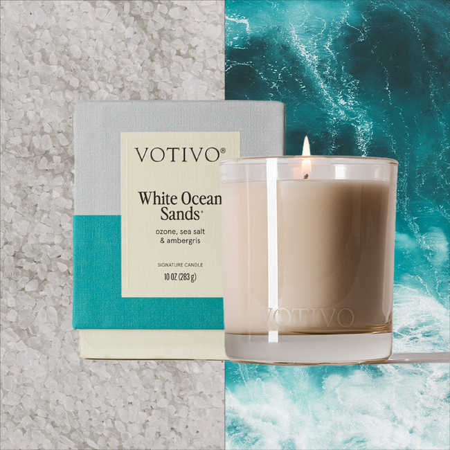 White Ocean Sands 10 oz. Signature Candle-gallery-32117637087334