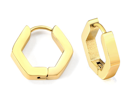 Arya Geometric Huggie Hoop Earrings