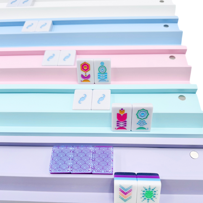 MAHJONG RACKS | Wooden | 4 Racks + 4 Magnetic Pushers-gallery-51371244978487