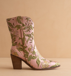 The Sorrel | Rose Garden Floral Western Bootie