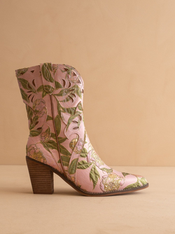The Sorrel | Rose Garden Floral Western Bootie