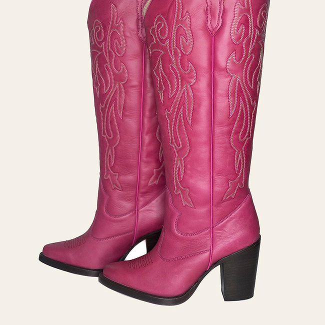 Santa Rosa Pink Wide Calf Boots-gallery-38281982378208