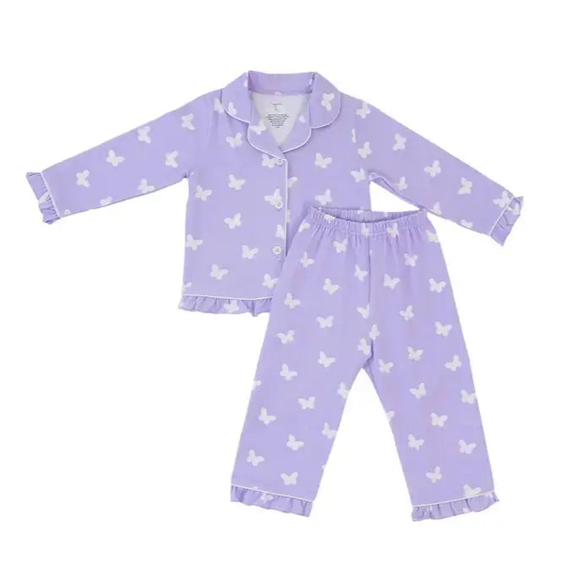 Lilac Flutter Blanket + Lilac Flutter Pajamas Bundle-gallery-46604604276969