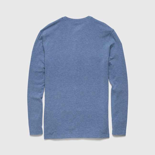 Sean Ultra Soft Classic Henley - Blue Heather-gallery-44013876707586