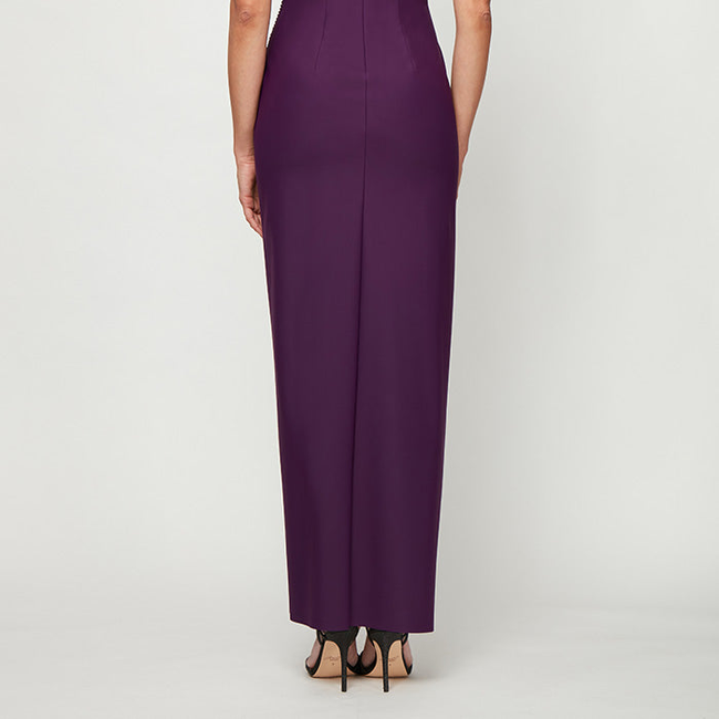 Regular - Elizabeth Cap Sleeve Contour Gown-gallery-42531647848704
