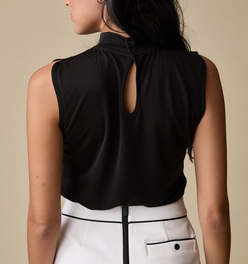 Sleeveless Keyhole Top.