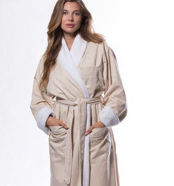 Luxury Microfiber Lined Robe Nude