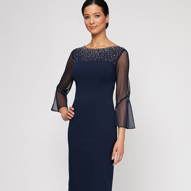 Gabrielle Bell Sleeved Crepe Dress-gallery-42510666170624
