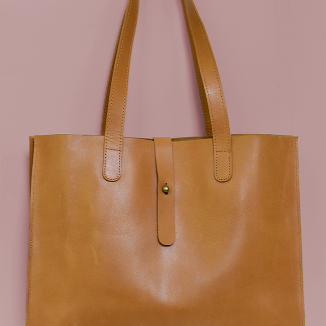 Large Leather Handbag with Laptop Divider-gallery-33207324377154
