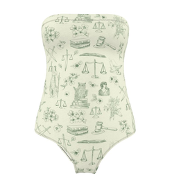 Courtroom Botanica Strapless Swimsuit