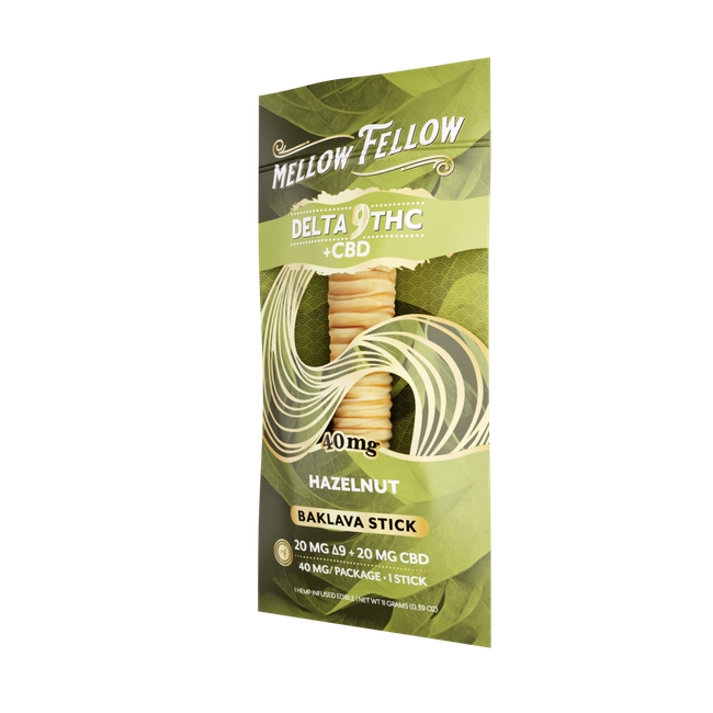 Delta 9 THC + CBD Baklava Sticks - Hazelnut 40mg-gallery-37933099483342