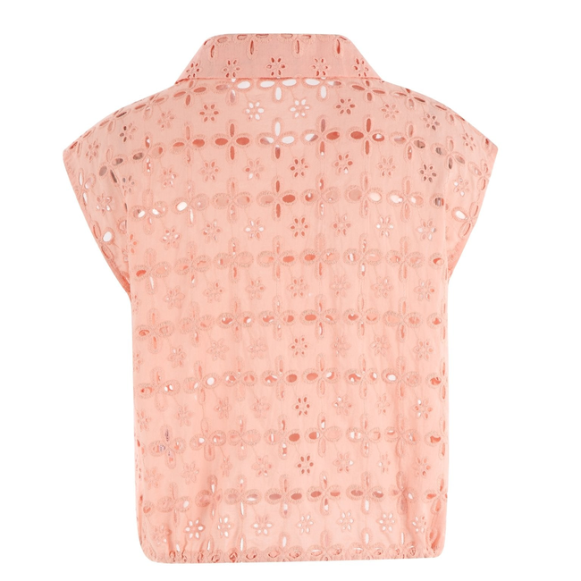 Mattie Broderie Sleeveless Drawstring Shirt-gallery-56409089147197
