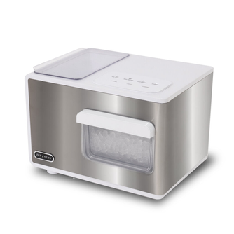 Whynter IBX‑388WS 50 lb Nugget Ice Maker – White Glass Design