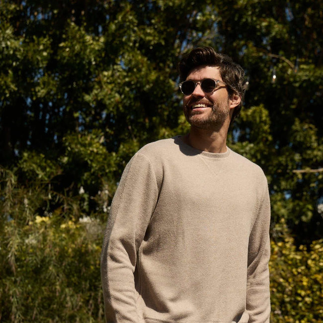 Butch Cashmist Crewneck - Camel Heather-gallery-44122775814402