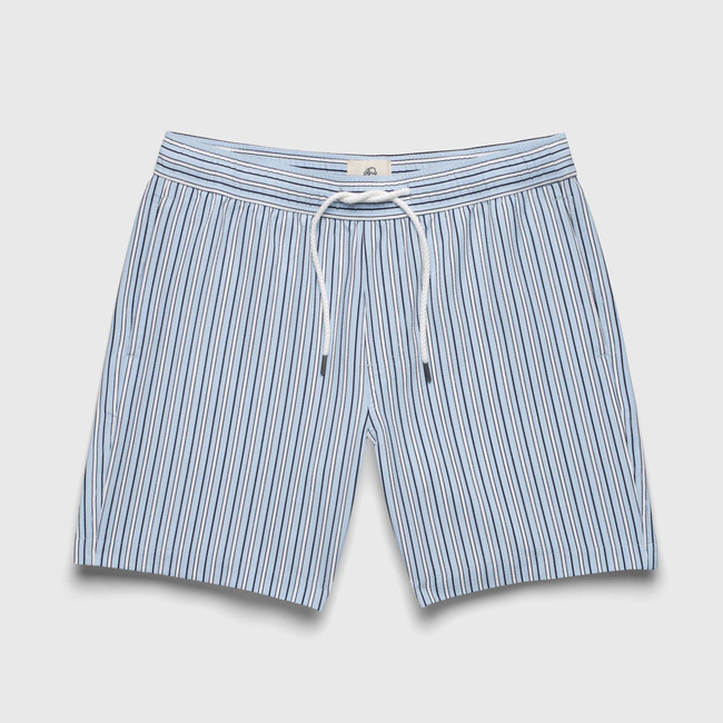Jimmy 6.5" Seersucker Stripe Volley - Skyway Blue-gallery-47040695140610