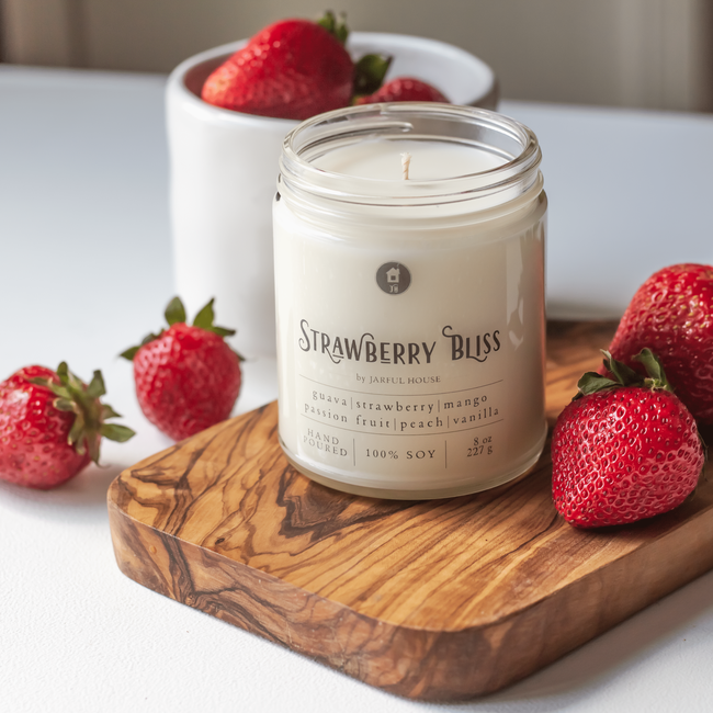 Soy Candle Strawberry Bliss | Housewarming Gift-gallery-29338473594950