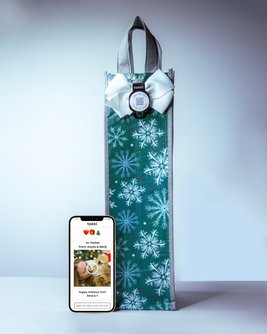 Tokki eco-gift bag + QR code card: Bottle