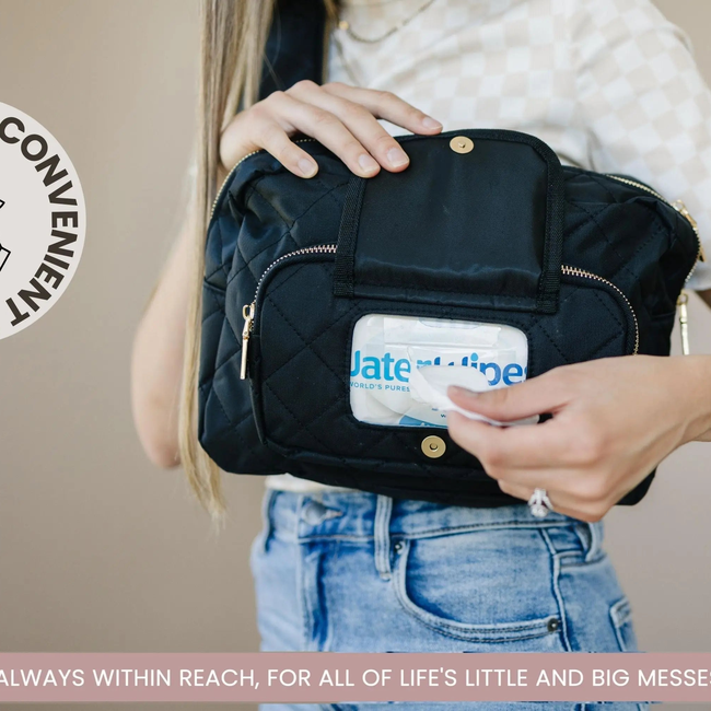 The Jetsetter Mini Diaper Bag - Black-gallery-40925261234325