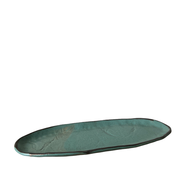 Large Oval Tray in Echeveria Teal-gallery-39774132535485