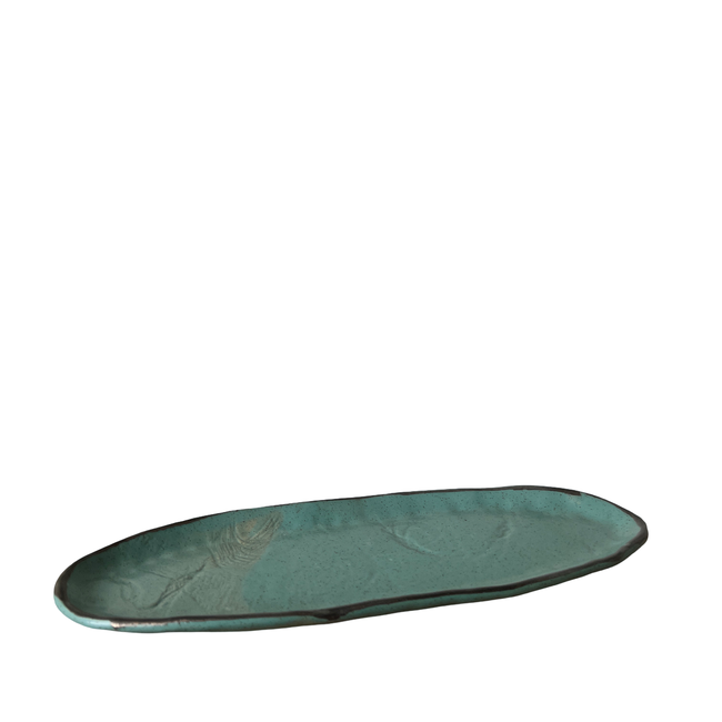 Large Oval Tray in Echeveria Teal-gallery-39774132535485