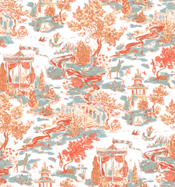 Peel and Stick Wallpaper - Summer House / Coral