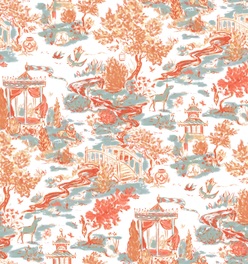 Peel and Stick Wallpaper - Summer House / Coral