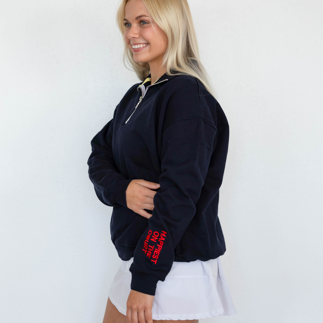 Happiest on the Court™ Quarter Zip Tennis Sweatshirt-gallery-38935864443040