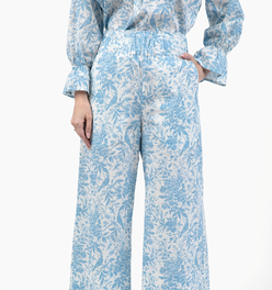 Take Pause Pant - Bluebird Toile