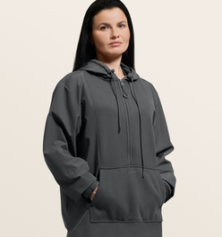 Magnetic Quarter-Zip Adaptive Hoodie