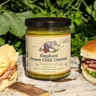 Elephant Green Chili Chutney Jar 9oz Jar