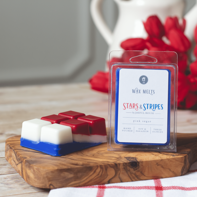 Stars & Stripes Wax Melts - Pink Sugar Clamshell Melt Tarts-gallery-28151833034822