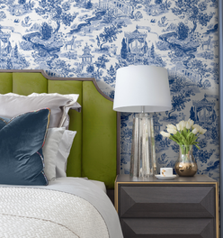 Peel and Stick Wallpaper - Summer House / Navy