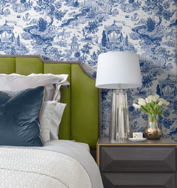 Peel and Stick Wallpaper - Summer House / Navy