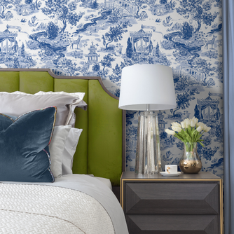 Peel and Stick Wallpaper - Summer House / Navy