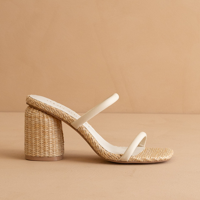 The Margaret | Beige Rattan Heel-gallery-37684190675121