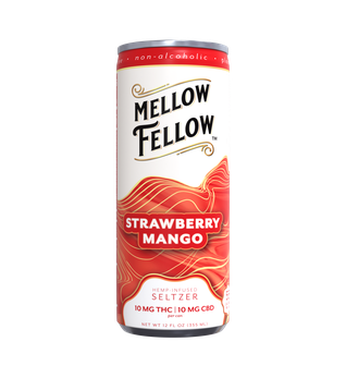 Delta 9 THC + CBD Seltzer Beverage 20MG - Strawberry Mango 4 Pack