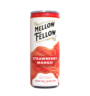 Delta 9 THC + CBD Seltzer Beverage 20MG - Strawberry Mango 4 Pack