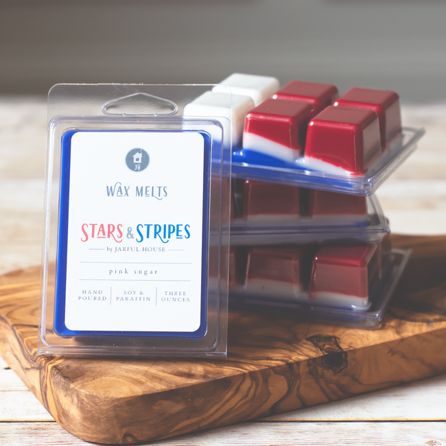 Stars & Stripes Wax Melts - Pink Sugar Clamshell Melt Tarts-gallery-28151832969286