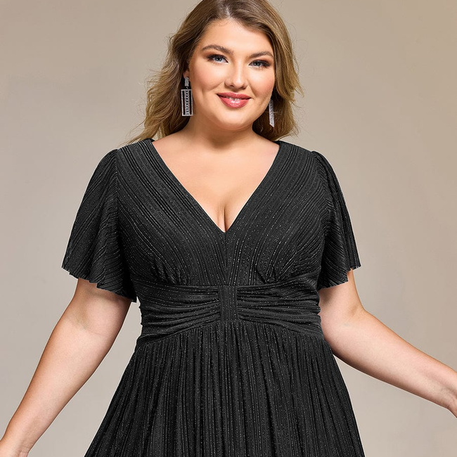 pretty QUINN|Plus size Glittery Formal Evening Dress-gallery-33396286980170