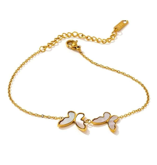 Butterfly Bracelet with Sea Shell Inlay Bracelet