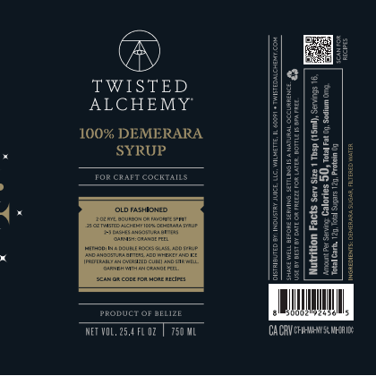 25.4oz RICH DEMERARA SYRUP - makes about 100 Old Fashioneds-gallery-52898742174063