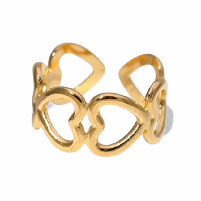 Heart Link Adjustable Ring-gallery-43553930739962