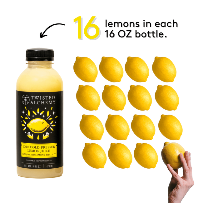 16oz 100% EUREKA LEMON JUICE COLD PRESSED-gallery-60314158727535