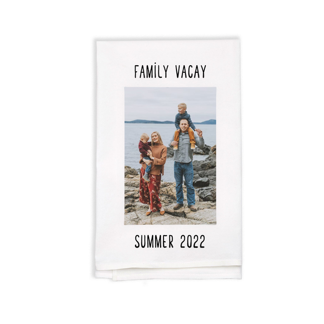 Custom Photo White Kitchen Tea Towel-gallery-38233198428383